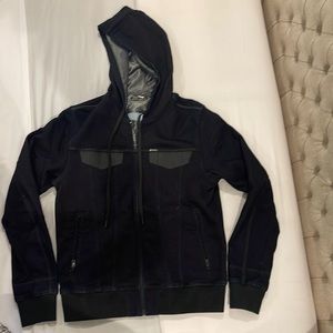 Diesel Mens Trackley Zip Up Hoodie Dark Navy